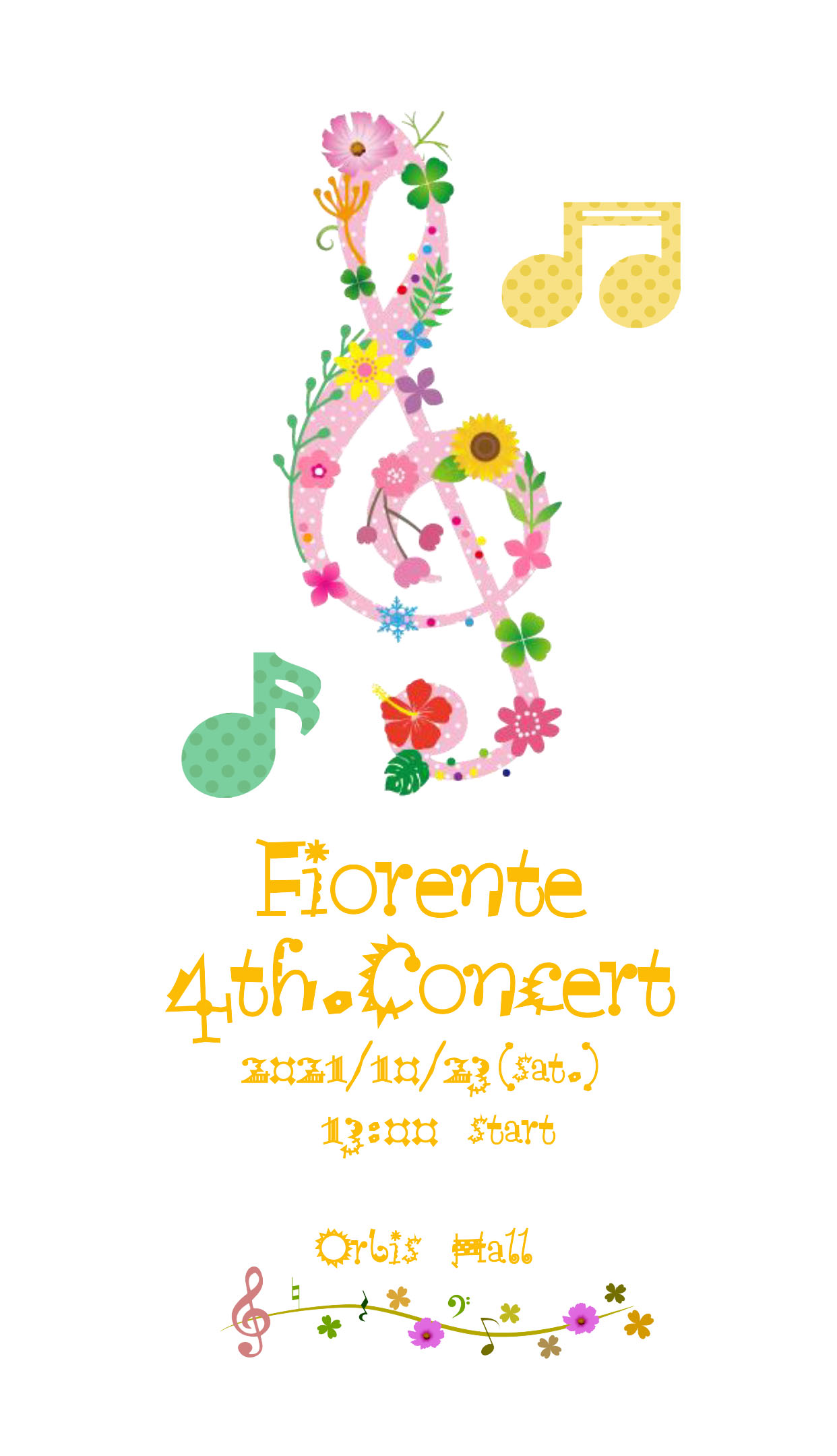 【オルビスホール情報】10/23(土) 「Fiorente 4th Concert」開催！